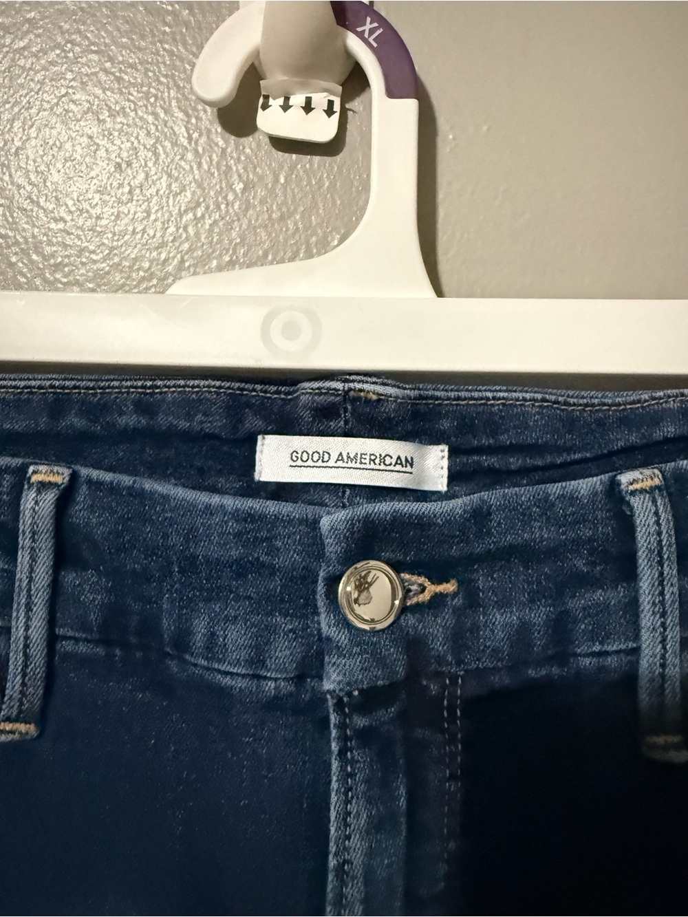 Good American Good Petite Straight Jeans Dark Wash Size 14/32 - Picture 3 of 6